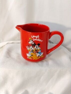 Red Disney 'Laugh Louder' Ceramic Pitcher